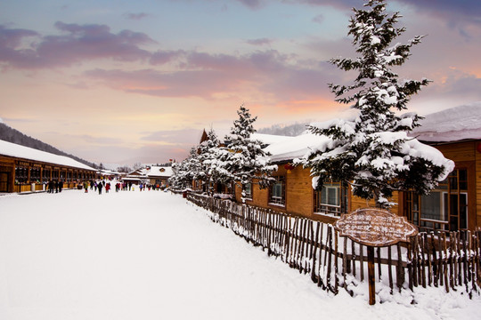 雪乡全景 中国雪乡 雪乡风光