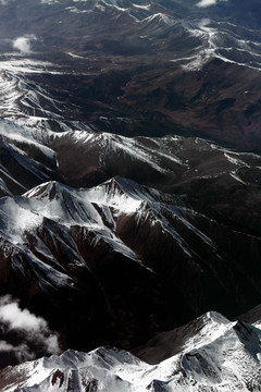 航拍雪山