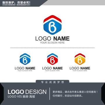 B字母LOGO設(shè)計