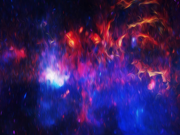 宇宙星空油畫