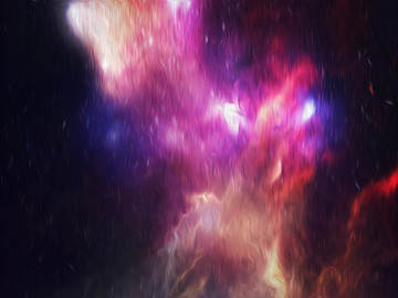 宇宙星空油畫(huà)