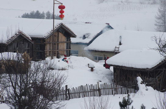 雪乡风景雪村玩雪