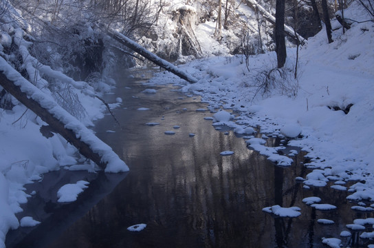 雪乡风景集合水面