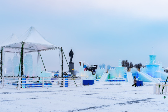 莫斯科胜利公园冰雕