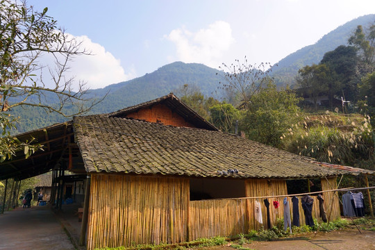 贵州山区 乡村庭院 农家房屋