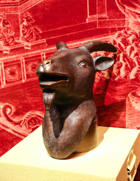 圆明园羊首 十二生肖兽首铜像