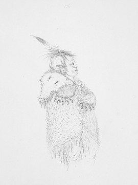 喬治卡特林 印第安人物素描