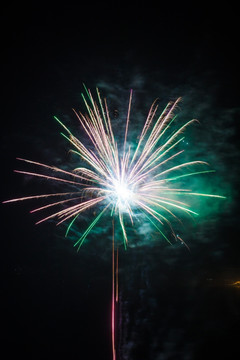 烟花爆炸特写