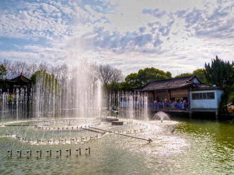 兰溪中洲公园喷泉
