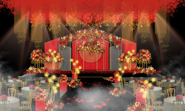 紅金色婚禮 時(shí)尚婚禮 現(xiàn)代婚禮