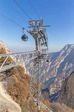 华山北峰索道缆车