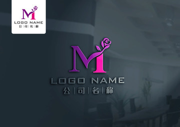 M花卉LOGO