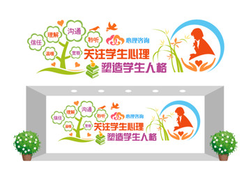 學(xué)校心理咨詢文化墻