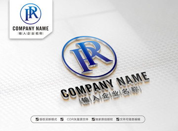 PR字母LOGO设计 RP标志