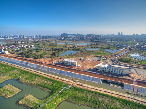 兰溪胡大山湿地公园航拍