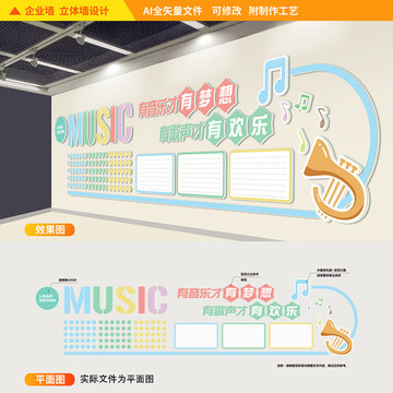 音樂聲樂教育培訓(xùn)立體墻
