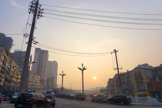 赤水的早晨 城市日出