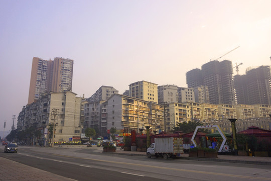 赤水的早晨 城市日出