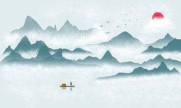 水墨山水畫