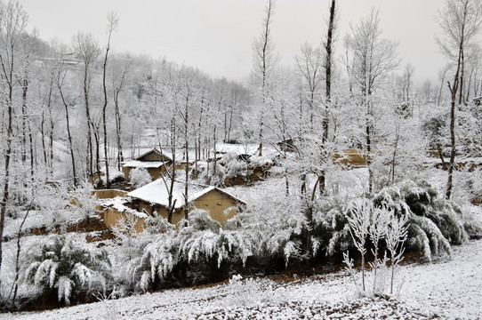 大凉山彝乡 雪景