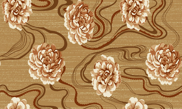 循环 花卉地毯图案