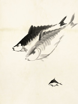 齊白石 魚蝦冊頁 之魚