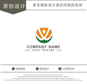 W字母 能源 教育 logo