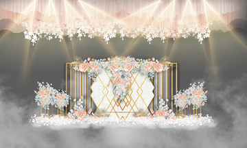 粉色婚禮 大理石婚禮 白金婚禮