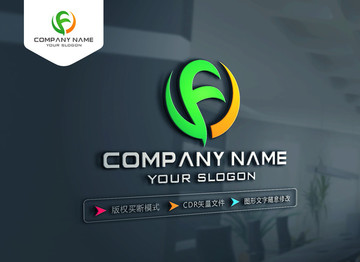 F字母LOGO設計
