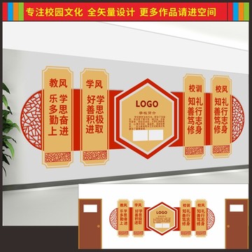 學(xué)校校風(fēng)校訓(xùn)文化墻