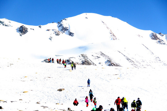 青海海北州门源雪山岗什卡