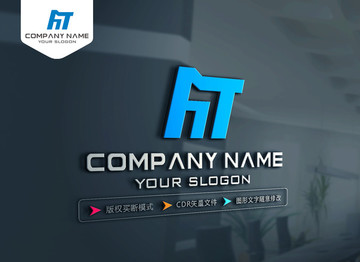 HT字母LOGO设计