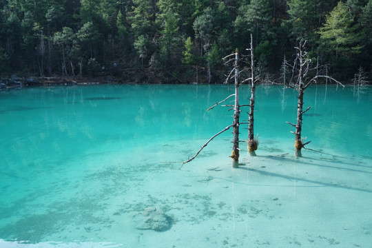 玉龙雪山 蓝月谷 河水