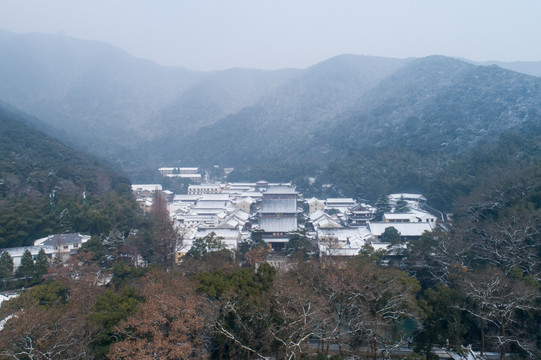 天童寺雪景