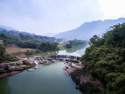 龙沱河堤 航拍