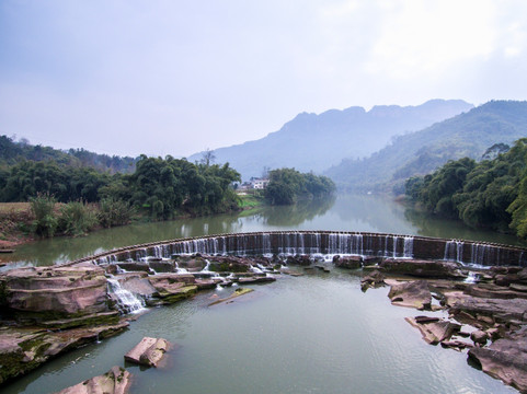 龙沱河堤 航拍