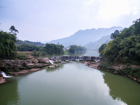 龙沱 河堤航拍