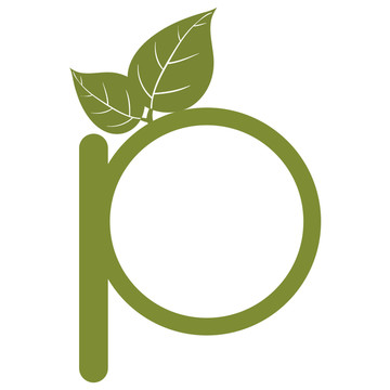 绿色健康logo 字母p