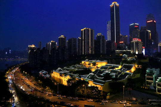 重庆 湖广会馆 夜景