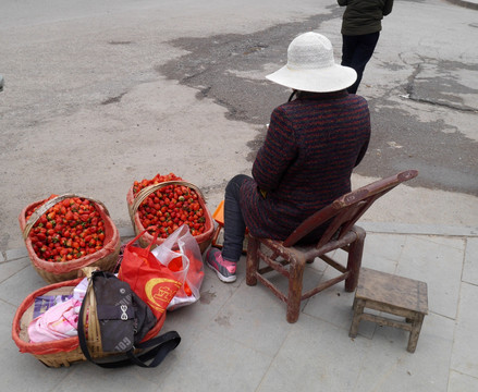 卖草莓