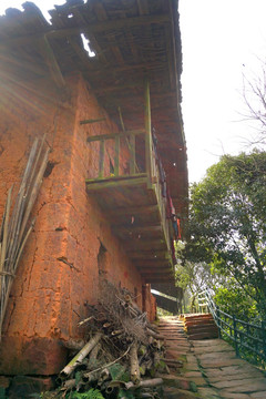 贵州山区 乡村庭院 农家房屋