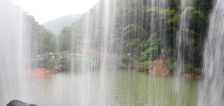 赤水四洞沟水帘洞瀑布 水帘特写