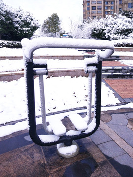 都市花园雪景