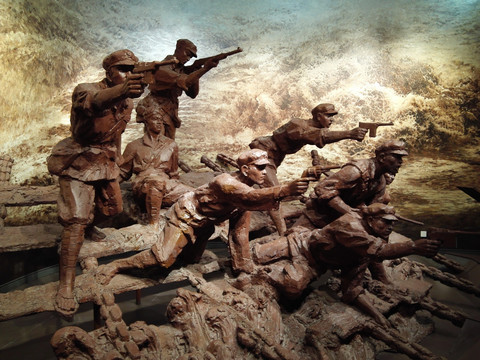 战争场景雕塑 红军战争雕塑