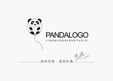 熊貓氣球標(biāo)志logo