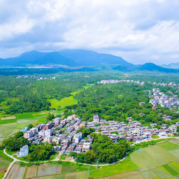 乡村 无框画 航拍大地