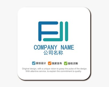 FJ字母 logo標(biāo)志設(shè)計(jì)