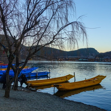 泸沽湖风光 泸沽湖 无框画