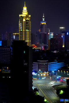 深圳罗湖区建筑夜景