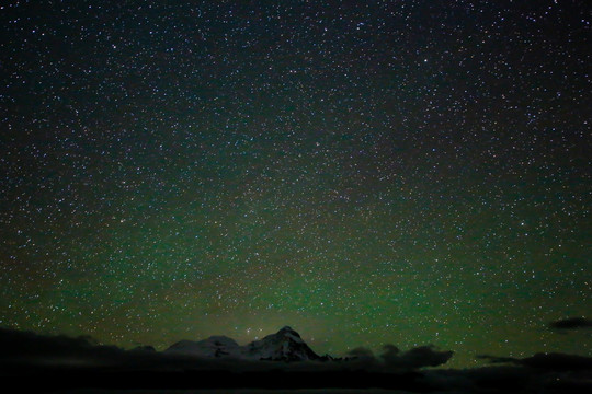 雪山和星空